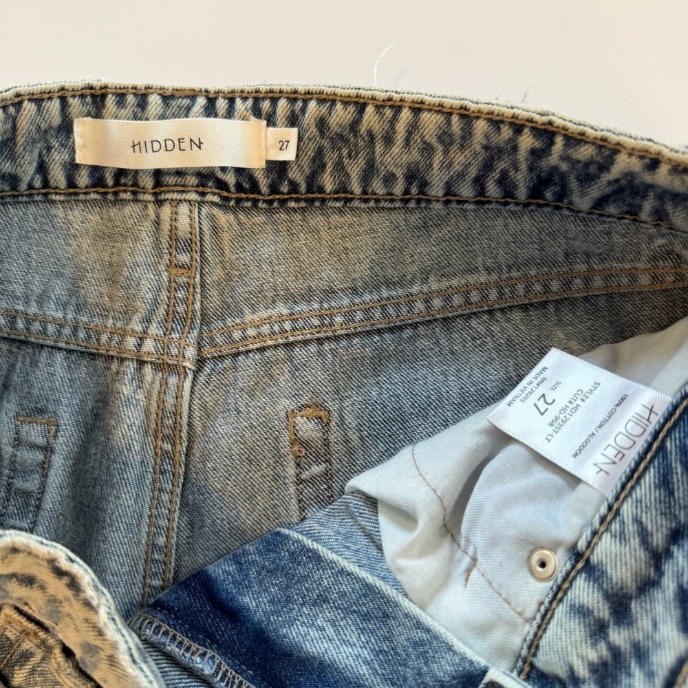 Hidden Jeans Womens 27 Tracey High Rise Straight Split Hem New - Picture 4 of 9